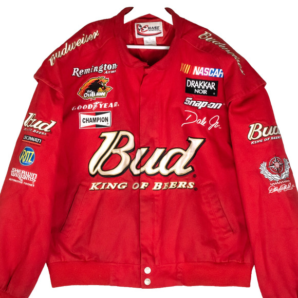 Y2K NASCAR Racing Jacket Chase Authentic Dale Earnhardt Jr Nextel Budweiser XL - Picture 3 of 14